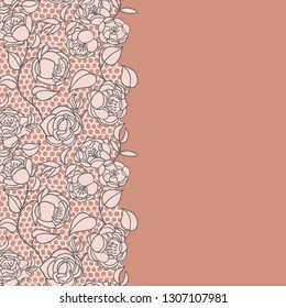 Seamless lace border. Vector illustration. White lacy vintage elegant trim.