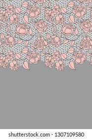 Seamless lace border. Vector illustration. White lacy vintage elegant trim.
