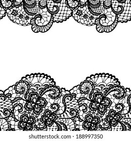 Seamless lace border. Vector illustration.