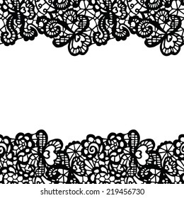 Seamless lace border. Vector illustration.