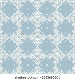 Fundo floral de renda sem costura. Textura de luxo para papel de parede, designs de casamento, convite, tecido, ilustração Vetor.