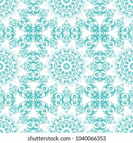 seamless lace floral background. Texture for wallpaper, invitation. Vector illustration. Monochrome color
