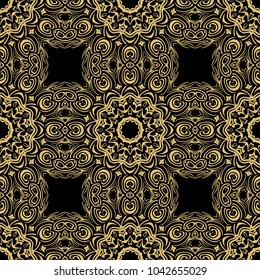 seamless lace floral background. Texture for wallpaper, invitation. Vector illustration. Monochrome color