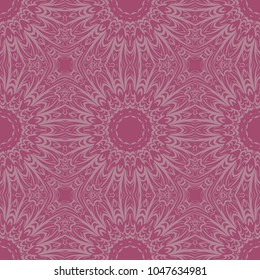 seamless lace floral background. Texture for wallpaper, invitation. Vector illustration. Monochrome color