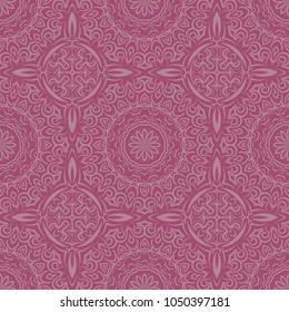 seamless lace floral background. Texture for wallpaper, invitation. Vector illustration. Monochrome color