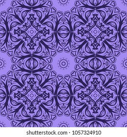 seamless lace floral background. Texture for wallpaper, invitation. Vector illustration. Monochrome color