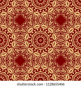 seamless lace floral background. Texture for wallpaper, invitation. Vector illustration. Monochrome ornament color