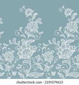 seamless  lace  floral   background. Vectorlace flowers