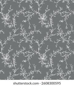 seamless lace floral ornament, vector illustration