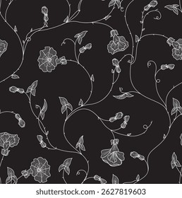 seamless lace floral ornament, vector illustration
