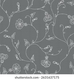 seamless lace floral ornament, vector illustration	