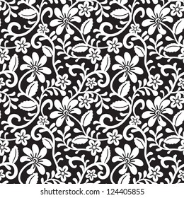 Seamless lace floral pattern
