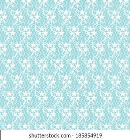 seamless lace with floral pattern on a turquoise background
