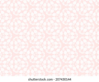 seamless lace floral pattern on a pink background