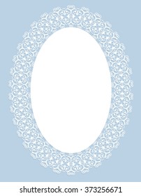 seamless lace with floral pattern on a blue background