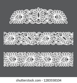 seamless lace flowers decoration element