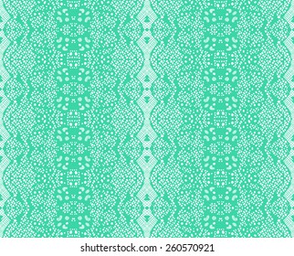 Seamless lace mint color. Vector illustration