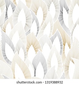 Seamless lace ornament background, line pattern,
abstract leaf vector design.
