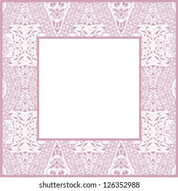 Seamless lace ornamental frame (vector illustration).