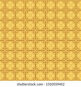 Seamless Lace Pattern With Abstract Geometric. Vector illustration. Orange color.