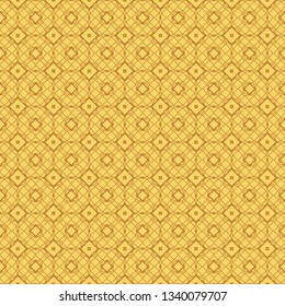 Seamless Lace Pattern With Abstract Geometric. Vector illustration. Orange color.