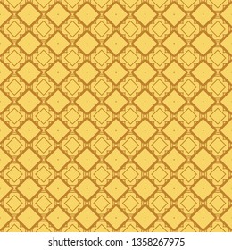 Seamless Lace Pattern With Abstract Geometric. Vector illustration. Orange color.