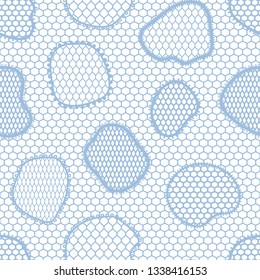 Seamless lace pattern with abstract shapes. Vintage fashion textile.