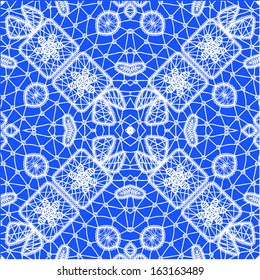 seamless lace pattern with Christmas symbols