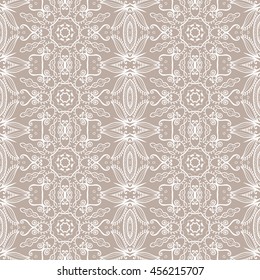 Seamless lace pattern. Contemporary graphic design, seamless line geometric background. Vector stylish endless texture. Tribal ethnic arabic, indian, turkish ornament