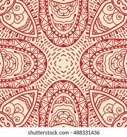 Seamless lace pattern. Contemporary graphic design, seamless line geometric background. Vector stylish endless texture. Tribal ethnic arabic, indian, turkish ornament