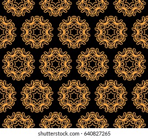 seamless lace pattern with elements of floral ornament. Different colored bases. vector illustration.