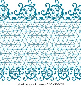 Seamless lace pattern with floral ornaments.