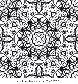 seamless lace pattern with flower design. vector illustration