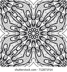 seamless lace pattern with flower design. vector illustration
