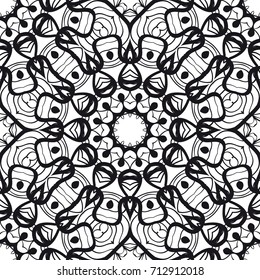 seamless lace pattern with flower design. vector illustration