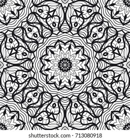 seamless lace pattern with flower design. vector illustration