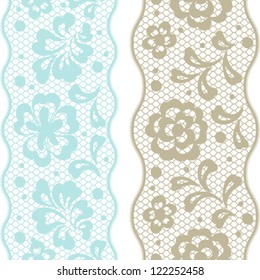 Seamless lace pattern, flower vintage vector background.