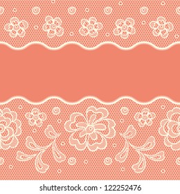Seamless lace pattern, flower vintage vector background.