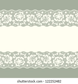 Seamless Lace Pattern, Flower Vintage Vector Background.