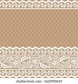 Seamless lace pattern, flower vintage vector background.