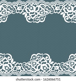 Seamless lace pattern, flower vintage vector background.