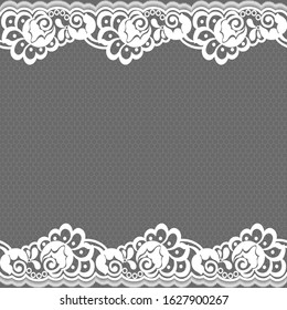 Seamless lace pattern, flower vintage vector background.