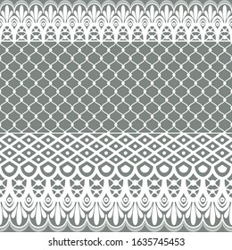 Seamless lace pattern, flower vintage vector background.