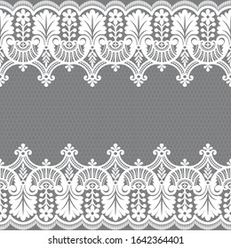 Seamless lace pattern, flower vintage vector background.