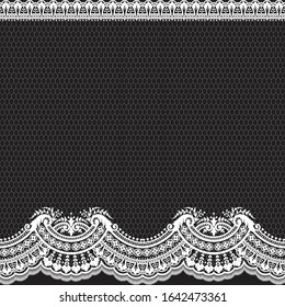 Seamless lace pattern, flower vintage vector background.