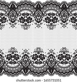 Patrón de encaje, fondo vectorial floral.