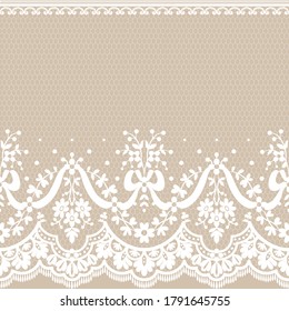 Seamless lace pattern, flower vintage vector background.