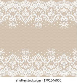 Seamless lace pattern, flower vintage vector background.