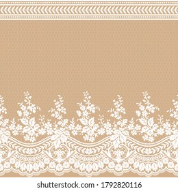 Seamless lace pattern, flower vintage vector background.