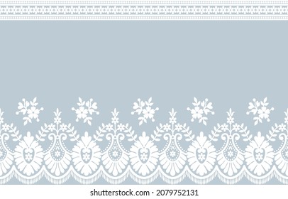 Patrón de encaje sin foco, fondo vectorial de flor vintage.